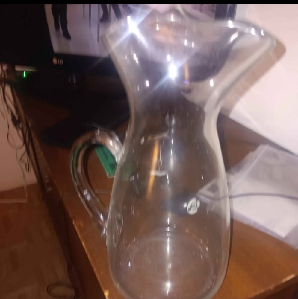 Elegant Clear Glass Pitcher